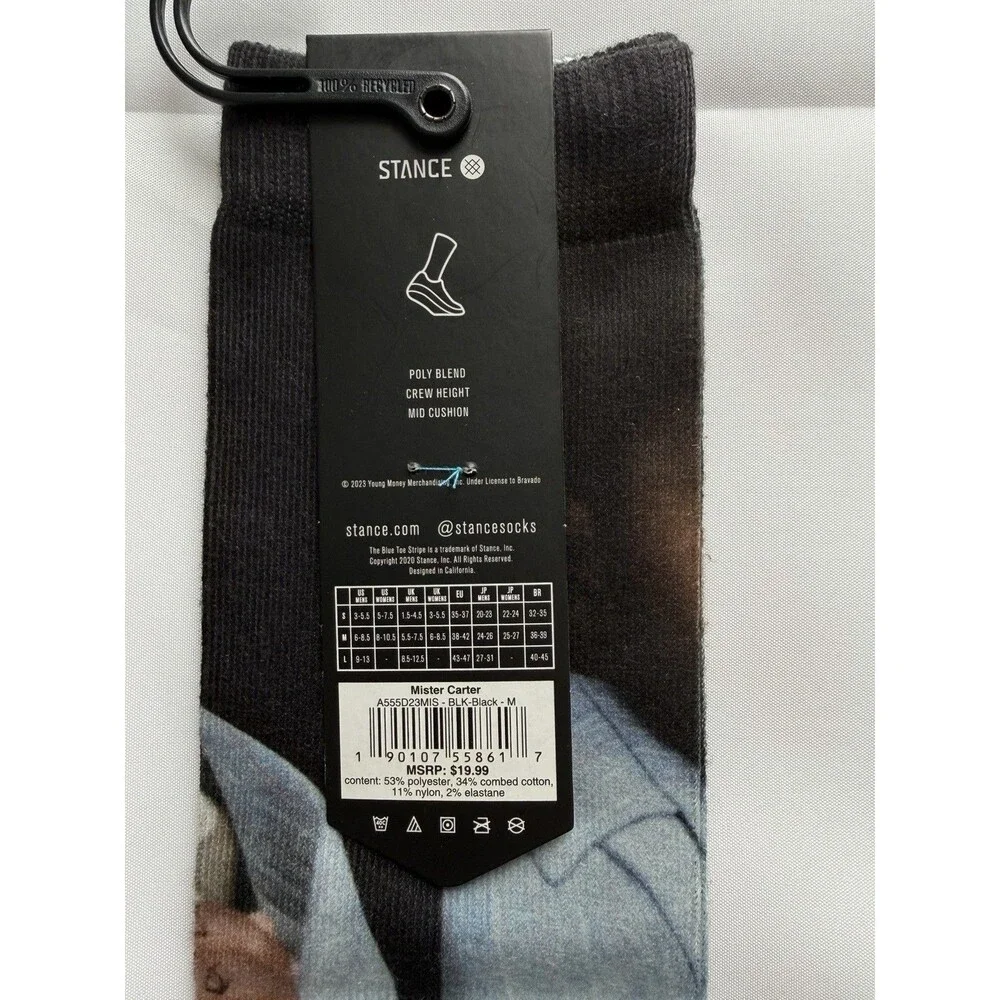 Men’s Stance Size Medium Socks Lil Wayne Mister Carter Brand New With Tags